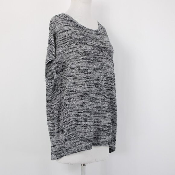 Pure Jill Top $79 Sz S Black White Hi Lo Linen Cotton Top - Picture 7 of 16